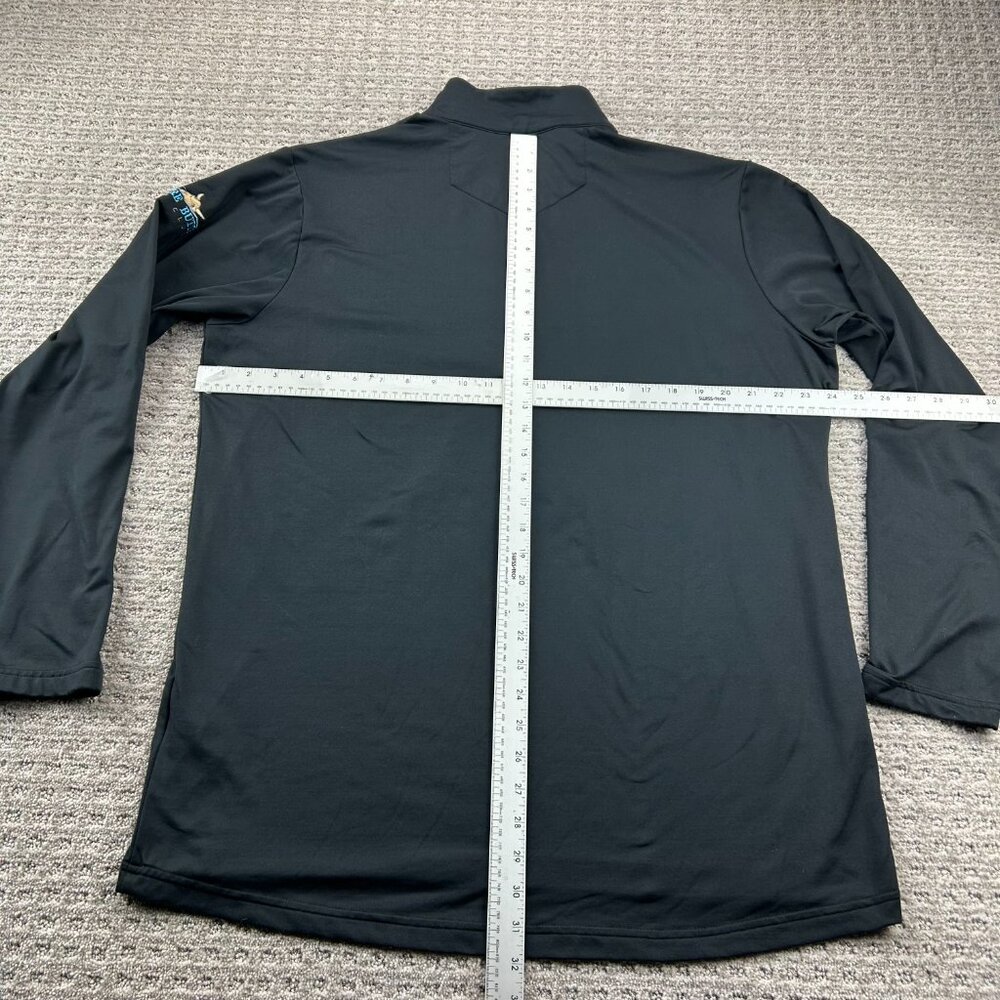 Slazenger Golf Shirt Men Extra Large XL Black Blue Pink Stripes Long Sleeve Polo - Picture 7 of 9